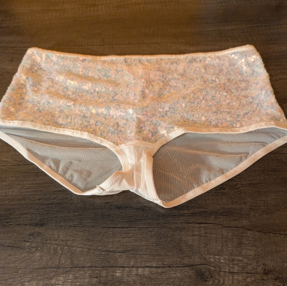 Victoria's Secret Sparkly White Sequin Panties Size Small NWT - Picture 1 of 3